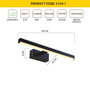 Opviq L1646 Lámpara de pared negra